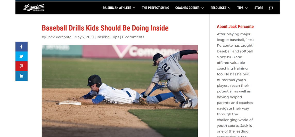 Indoor Baseball Drills