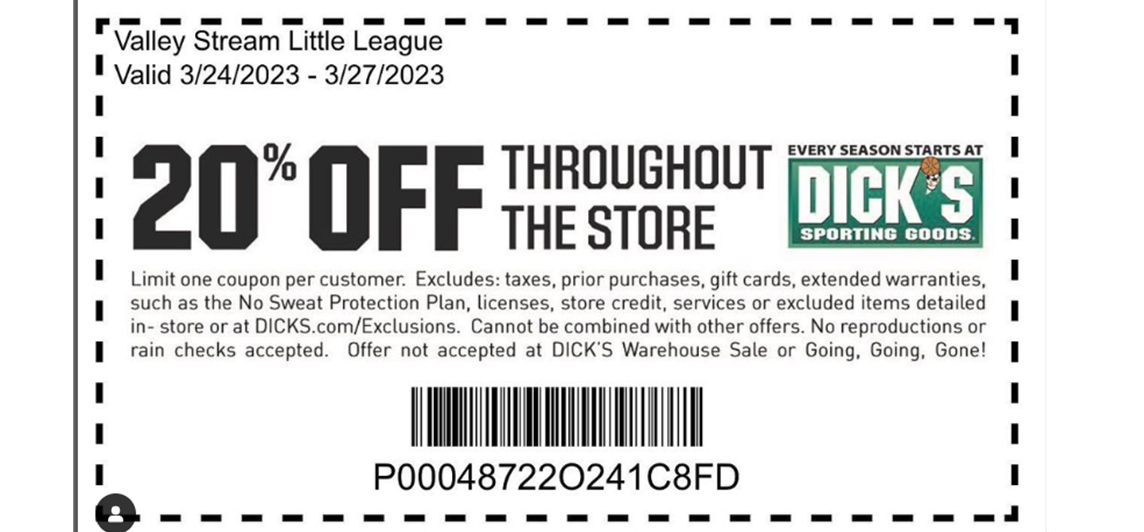 VSLL Spring 2023 Dick's Sporting Goods Coupon