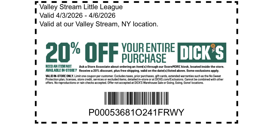 VSLL Weekend at Dick's Sporting Goods - 4/3-4/6/2026